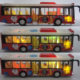 [Boxed] Eagle Global Travel Bus Alloy Sound and Light Car Model Open Door Children's Toy Car 6011B