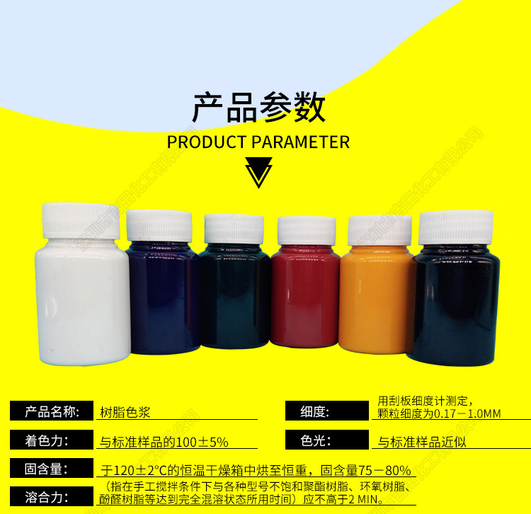 色浆，顾名思义是一种有颜料浓缩浆，是利用不同的颜料，通过对颜料表面处理、表面包裹等技术，经过严密的加工工艺研制而成。根据色浆所使用的溶剂不同，色浆又分为水性色浆、油性色浆、水油通用色浆等;根据色浆的用途不同又分为涂料色浆、胶带色浆，造纸色浆、纺织色浆、机械色浆、玩具色浆、乳胶制品色浆等;根据使用色浆的工具不同，人们把色浆简单的分为工厂用色浆和机用色浆等等。色浆在自然界里协同着装扮着整个世界，小到穿着打扮、日用、玩具等，大到桥梁、房屋建筑等，无不是展示着五颜六色的色彩。
