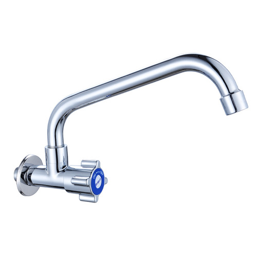 Copper single cold kitchen faucet, wall-mounted vegetable basin faucet, sink faucet, horizontal vegetable basin faucet