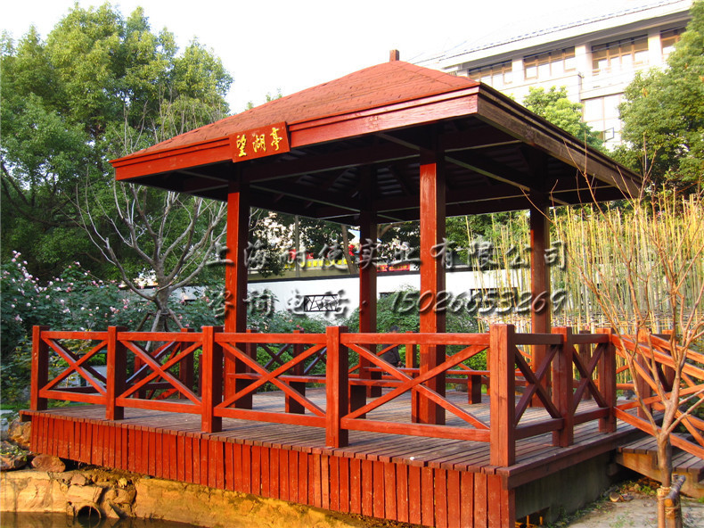 outdoors Anticorrosive wood Arbor Customized Park leisure time Corners Arbor Manufactor Direct selling Scenic spot solid wood Pavilion