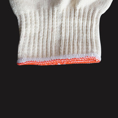 尼龍加棉內外加絲棉線手套雙層手套耐磨防護工作手套勞保手套批發