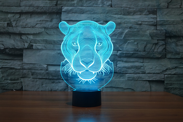 Luce notturna bambini leone 3d lampada decorativa colorata_voghion.com