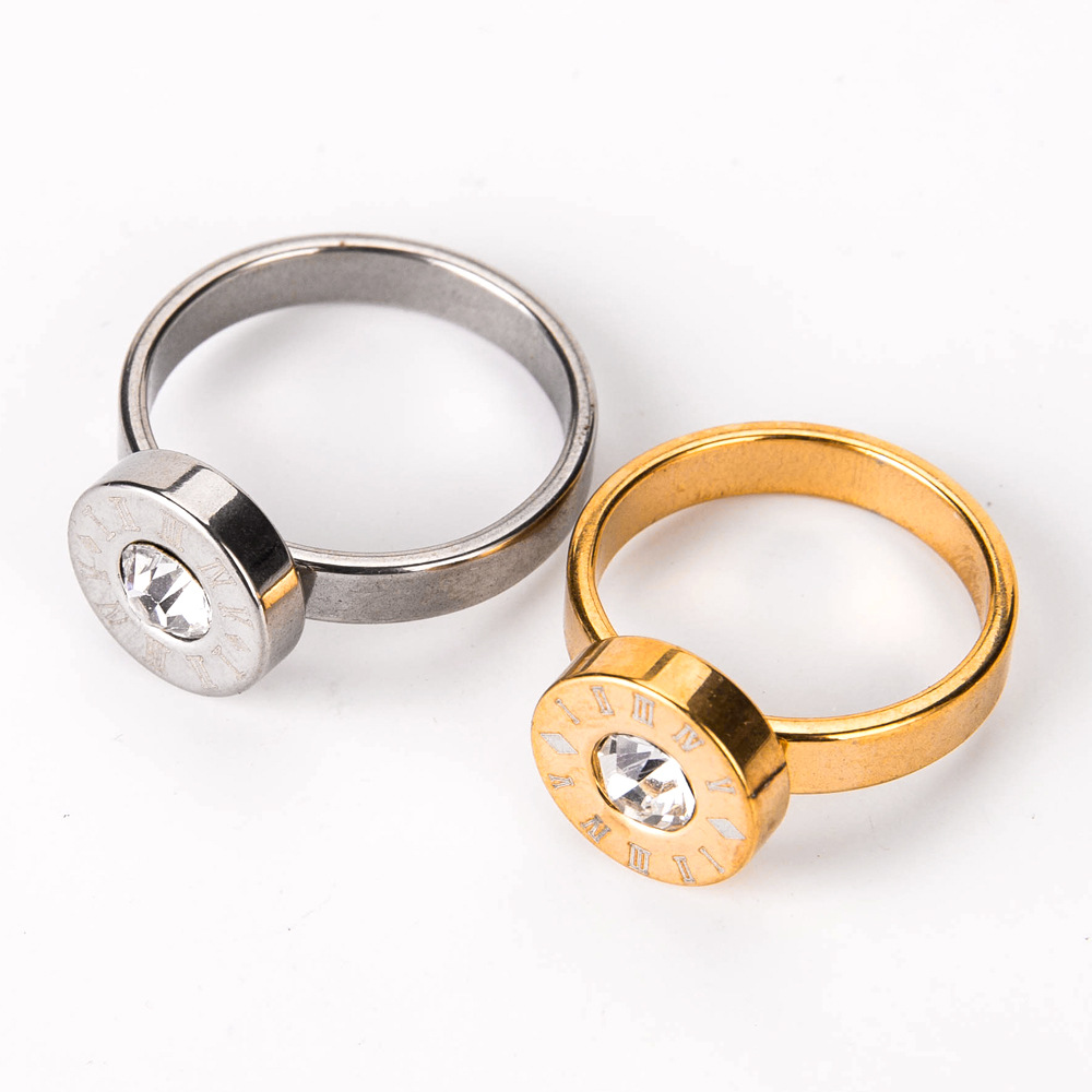 Occident and the United States stainless steelRing (Silver -19 1.9cm)NHJE0535-Silver -19 1.9cm