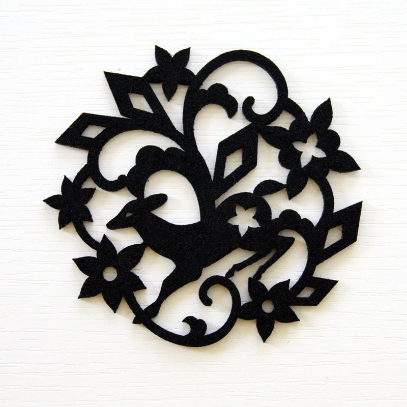 厂家供应毛毡垫 圣诞系列毛毡杯垫 餐垫 隔热垫 可按需定作毛毡垫