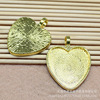 Necklace heart shaped, pendant, 25mm, with gem
