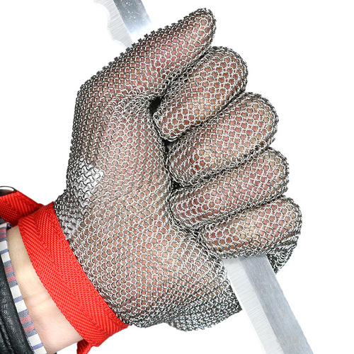 HongCho anti-cut steel wire labor protection gloves anti-cut protective stainless steel ring cutting fish ring gloves