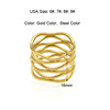 Fashionable wavy ring stainless steel, simple and elegant design, wholesale