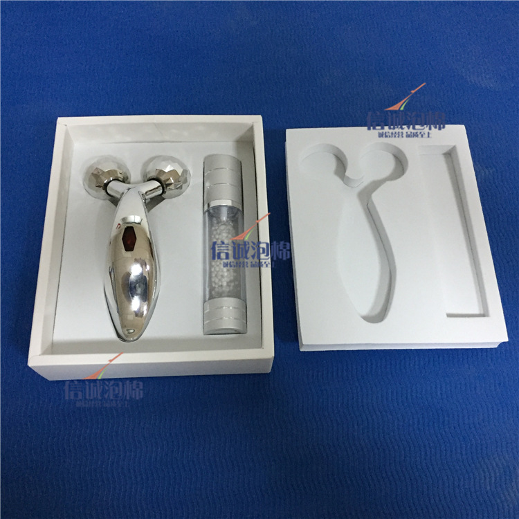 瘦脸化妆品包装盒白色防震棉填充内衬