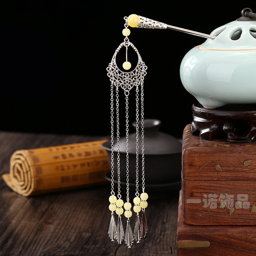 chinese hanfu hair accessory for girls classic jewelry hairpin antique hairpin ancient hairpin ancient hairpin ancient walking tassel ancient headdress cos hair ornament