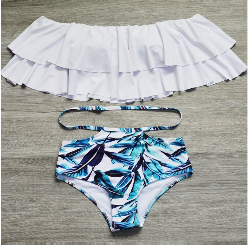 double-layer ruffled swimsuit  NSHL19222