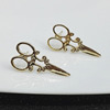 Accessory, cute earrings, scissors, South Korea, wholesale