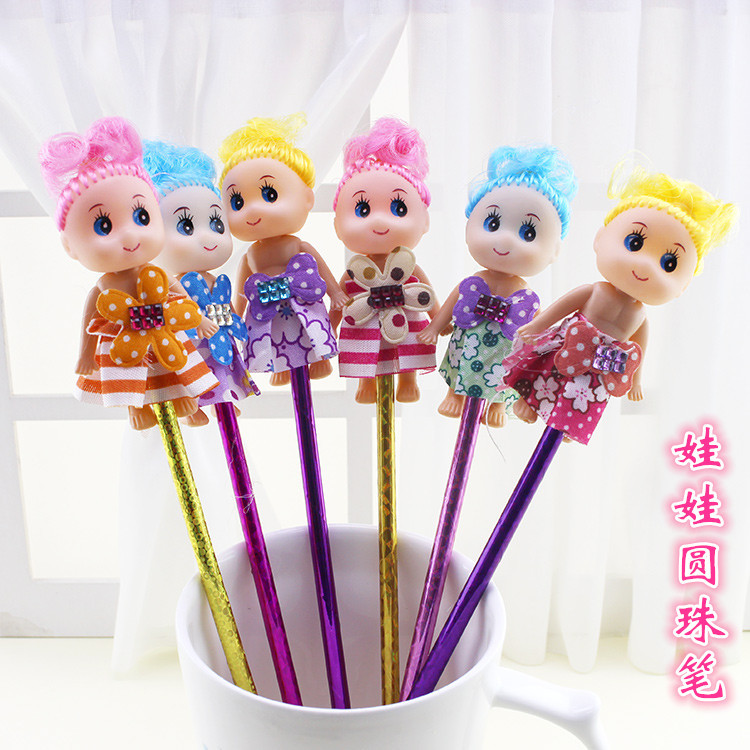 to work in an office Stationery student Stationery Plastic pen Plastic a doll ball pen Refill Cartoon villain wholesale