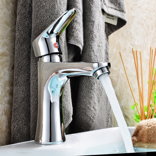 Dingguagua bathroom copper basin single hole faucet basin hot and cold faucet washbasin single hole manufacturer wholesale