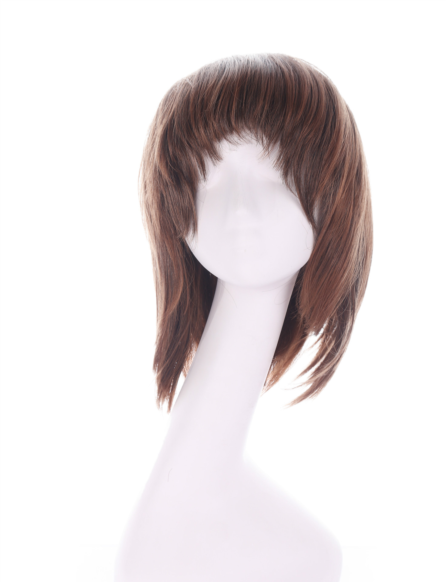 H046 peluca marrón dama de moda