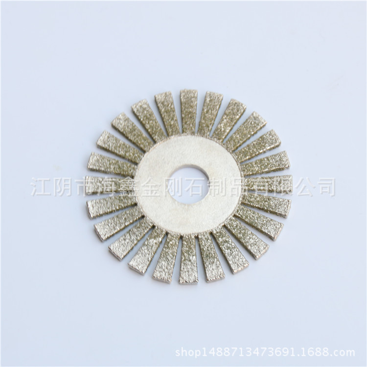 厂家直销 电镀金刚石磨片 磨盘 直径80mm 锯齿形 石材玻璃打磨片