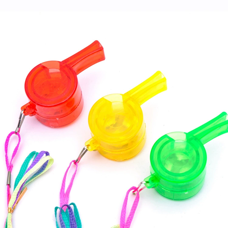 Circular light-up whistle, cheering flashing whistle bar party atmosphere night-light whistle light toy wholesale
