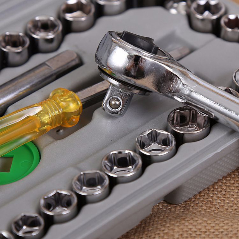 工具套装工具箱工具汽车套筒组合应急组合件套扳手维修工工具维修