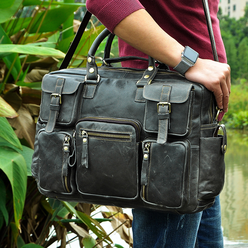 7250092252 2068518898 Original leather Men Fashion Handbag Business Briefcase Commercia Document Laptop Case Design Male Attache Portfolio Bag 3061-bu