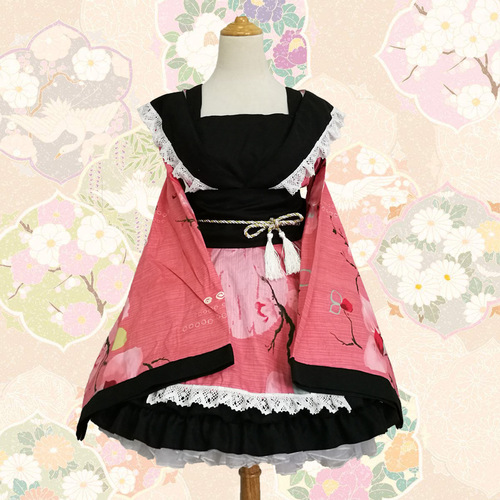 Improved version of cotton kimono COSPLAY women's clothing, pure land of bliss, Japanese style oiran, Lolita