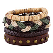 Vintage Woven Leather Bracelet Simple Men And Women Jewelry Bracelet display picture 1
