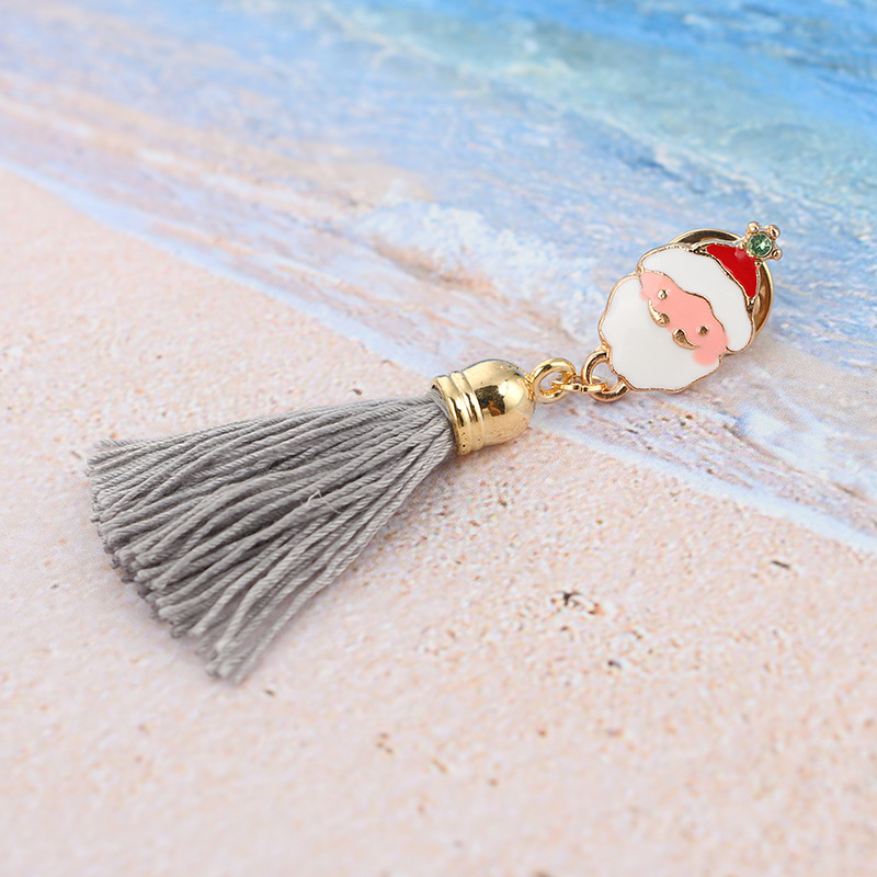 Cartoon alloy plating brooch (Santa Claus)NHGY0540-Santa Claus