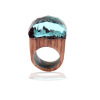 Wooden ring, ethnic fashionable resin, ethnic style, city style