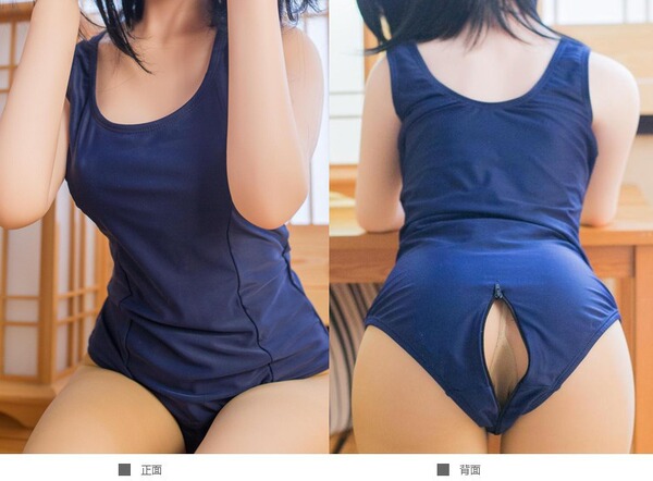 Interesting swimsuit High -bounce open crotch -style Japanese school…
