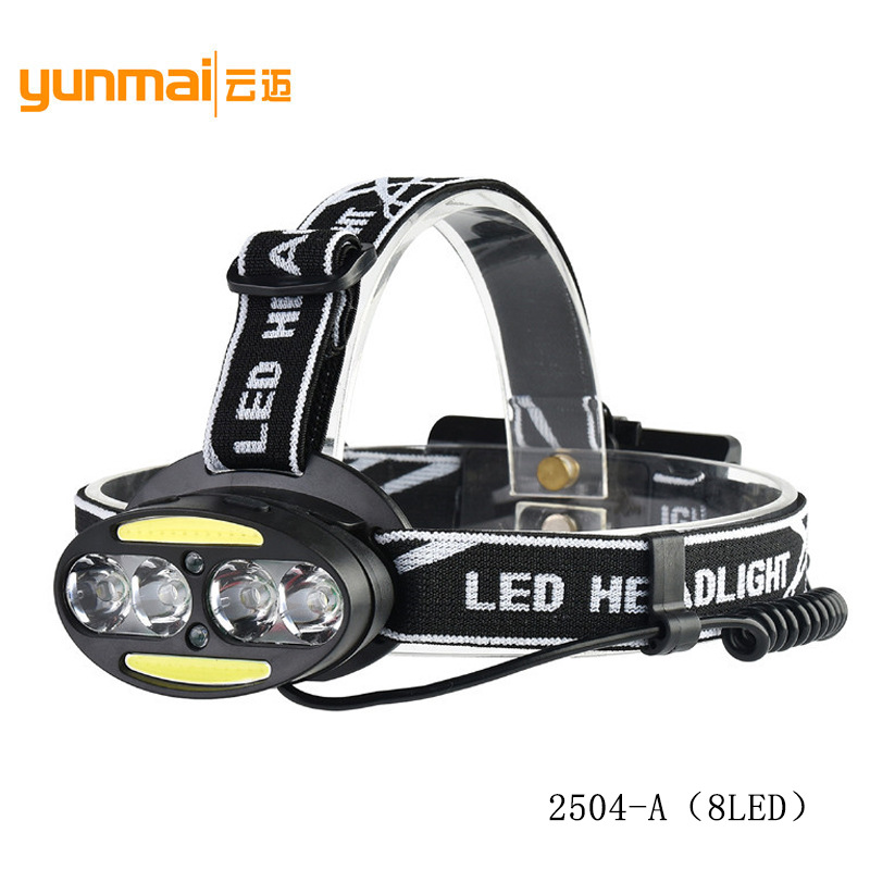 Patent new pattern Cross border Specifically for 8LED USB charge T6 Headlight glare Induction 6 new pattern 8 lamp headlights