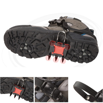 韩国户外冰爪防滑鞋套抗雪登山简易冰抓冬季7齿自动扣 厂家直销|ms