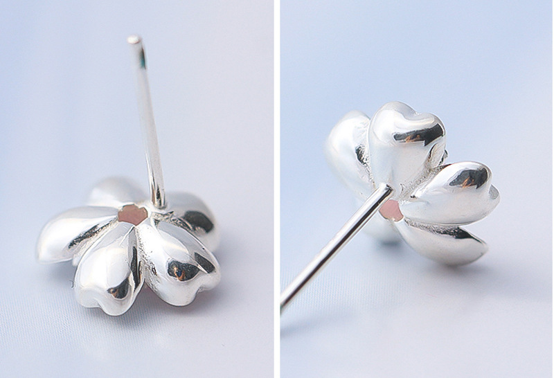 Pendientes De Plata Esterlina S925 Pendientes De Flor De Cerezo display picture 4