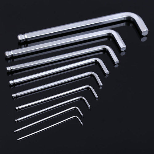 Matt, mirror hexagon socket wrench, metric hexagon socket ball head wrench, multi-spec matte L-shaped wrench