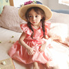 2018 summer Korean Edition girl Dress Lotus leaf Princess Dress Children Fold Dress Children's clothing wholesale