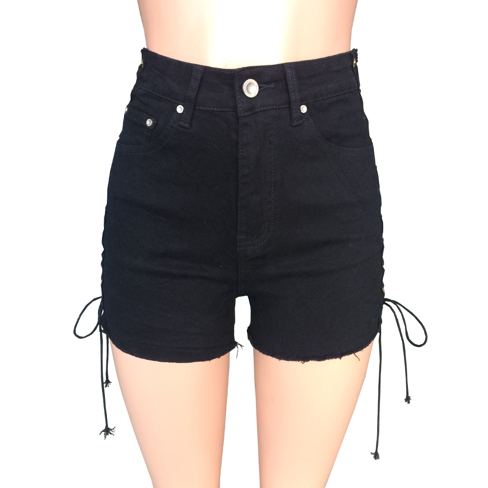 women s bandage denim shorts nihaostyles clothing wholesale NSYB77207