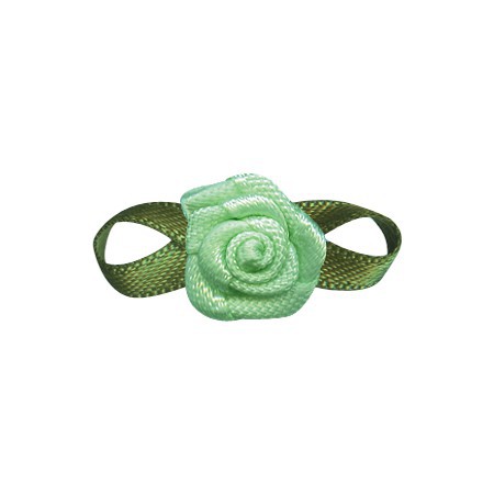 Yao Ming decoración de flores DIY hecho a mano 2 puntos Rosa ropa interior Decoración Accesorios hechos a mano cinta pequeña flor arco