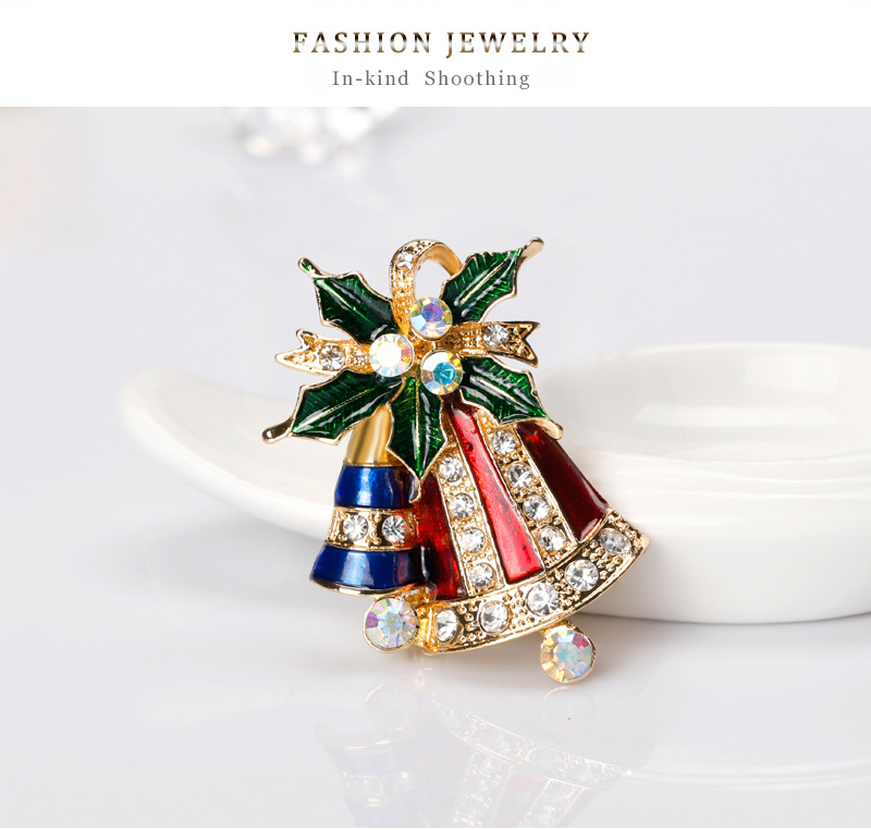 Hot Fashion Christmas Series Brooch Cute Bell Boutonniere display picture 2