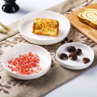 厂家直销 景德镇纯白骨瓷餐具 菜盘家用碟子点心盘5.5/7/8.5英寸