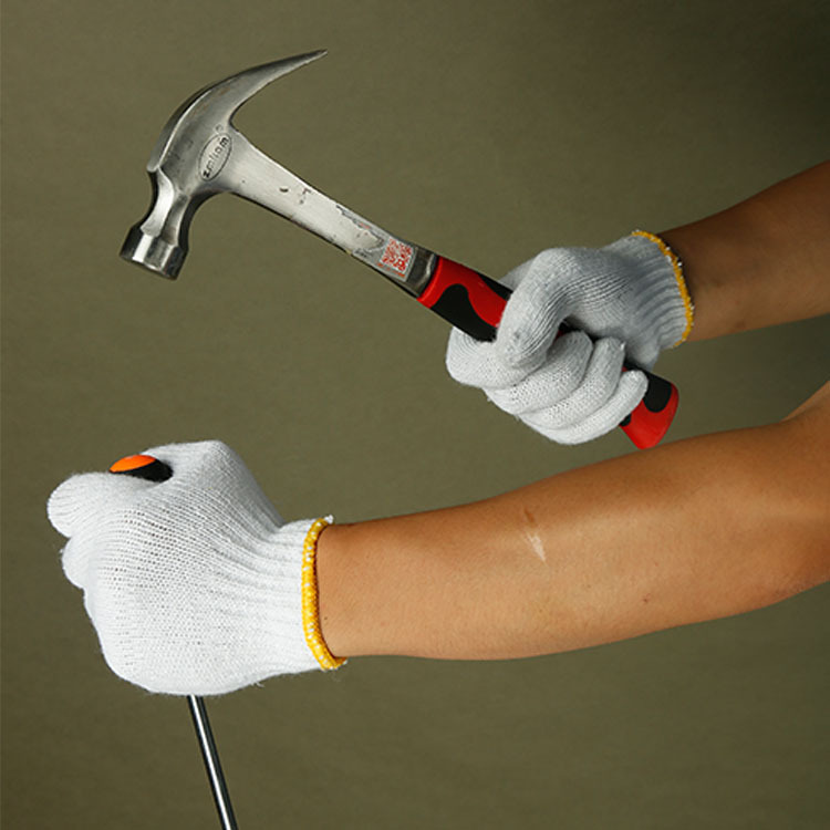 厂家供应900g防滑耐磨劳保棉手套工地生产搬货劳保手套批发定制|ms