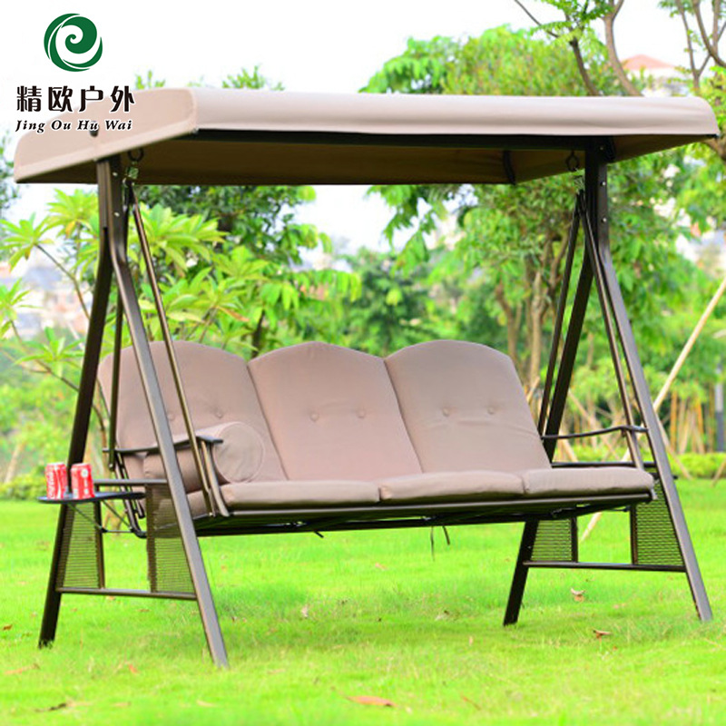 庭院户外铁艺摇椅双人秋千吊椅休闲藤椅阳台秋千椅藤编椅家具吊篮|ms