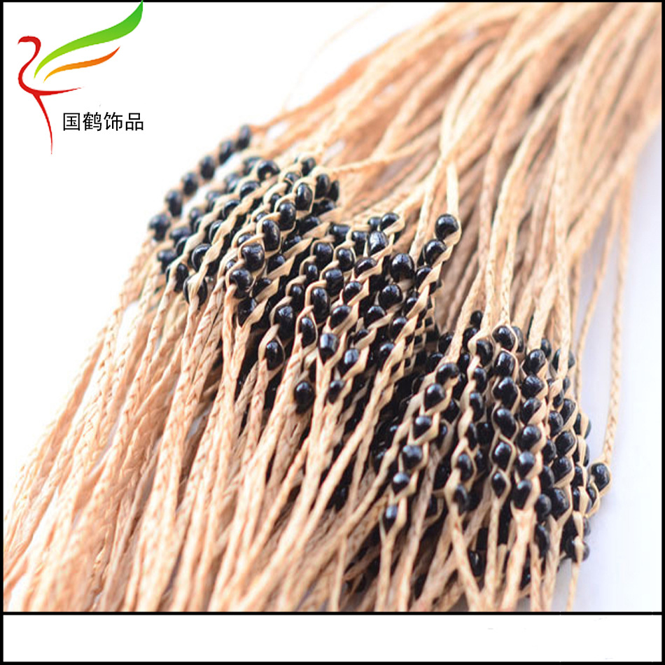 拉菲草6颗米珠手链17