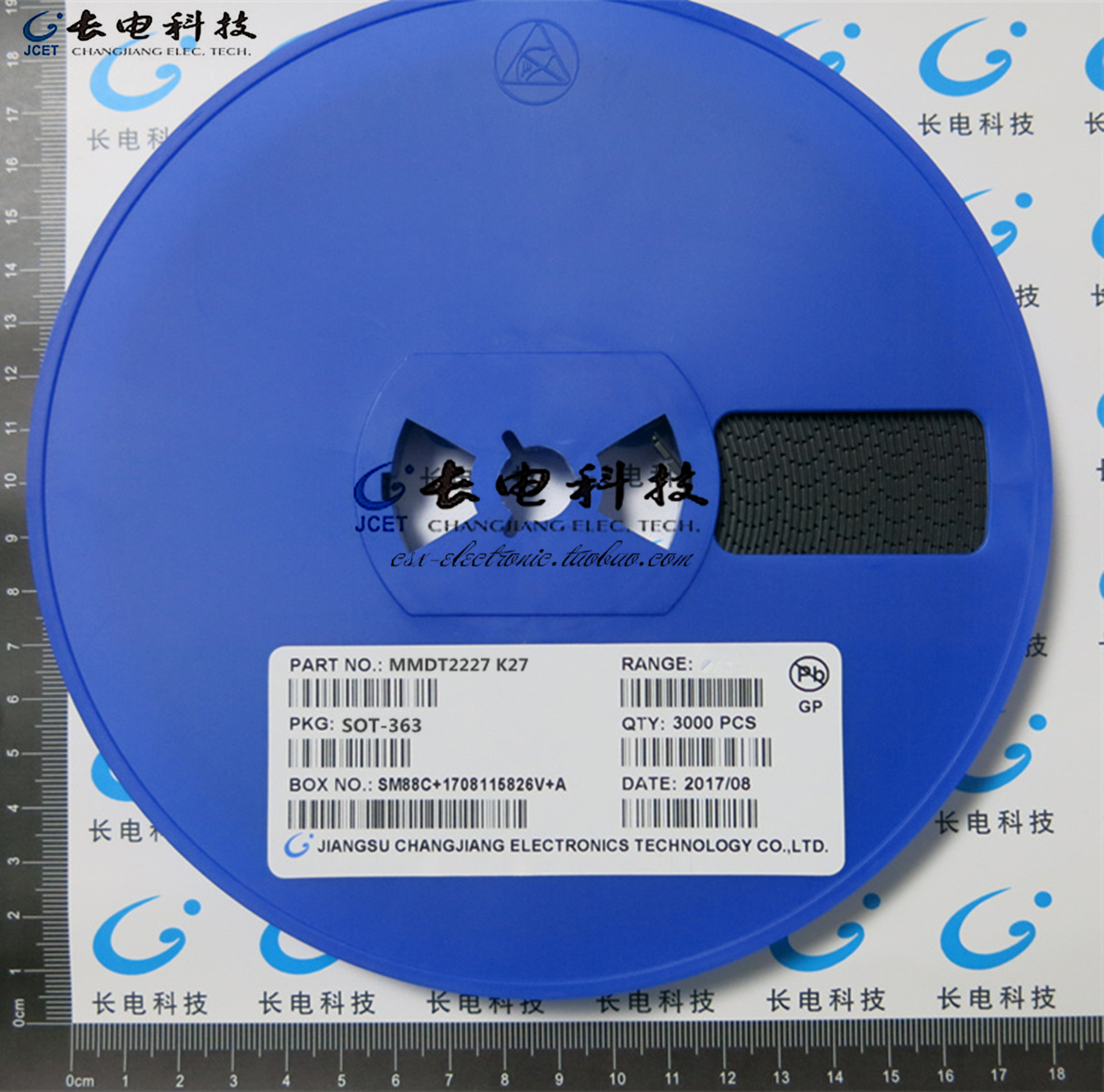 MMDT2227 丝印K27 CJ(长电)  SOT-363 三极管 一盘3000只=465元