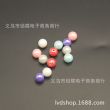 10mm批发精品高亮半孔珍珠 彩色高亮仿贝珠耳钉配件散珠人造珍珠