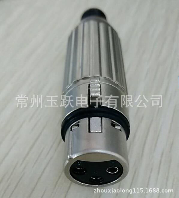 【厂家直销】三芯卡侬母头 珍珠镍外壳 音响插头