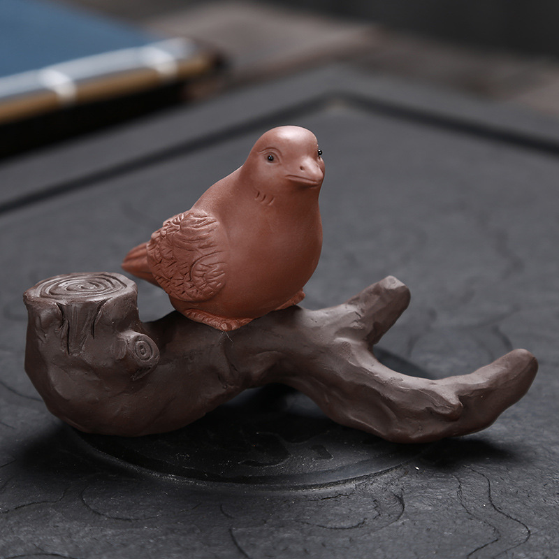 wholesale Cinnabar Tea darling Tea Service Decoration Branches Tree stump Lid Mushroom Tea drain rack tea set parts