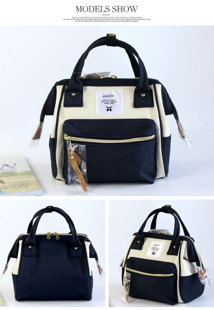 Japan Anello 2 way Shoulder Handle Canvas Bag Handbag Women Girls Small