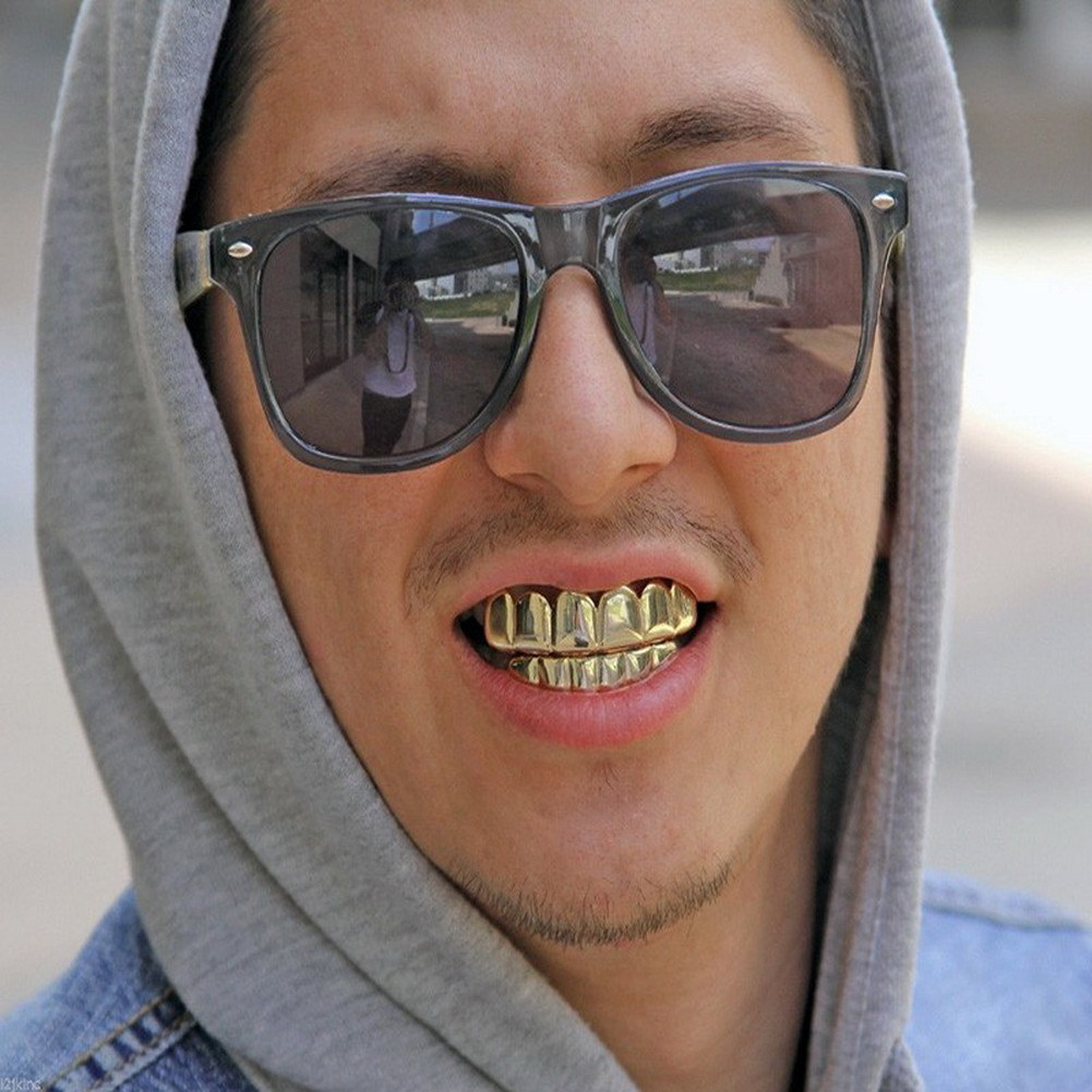 2021 Grillz Hot HIPHOP Hip Hop Gold Braces Teeth Grillz Hip Hop Braces