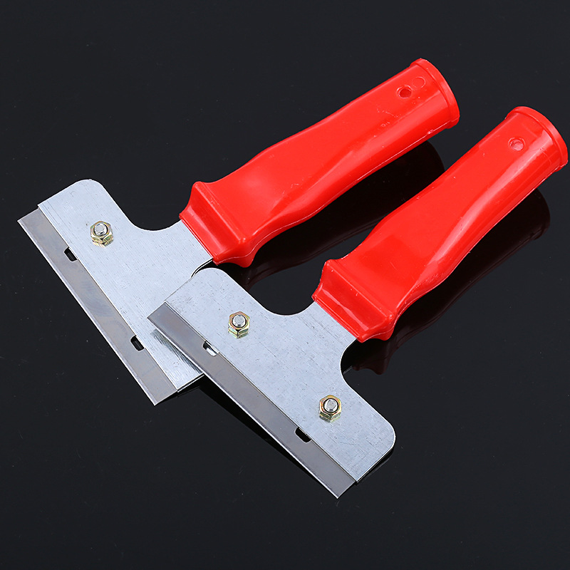 厂家直销红色塑料手柄铁头清洁刀 墙壁玻璃清洁铲地砖污渍刮刀