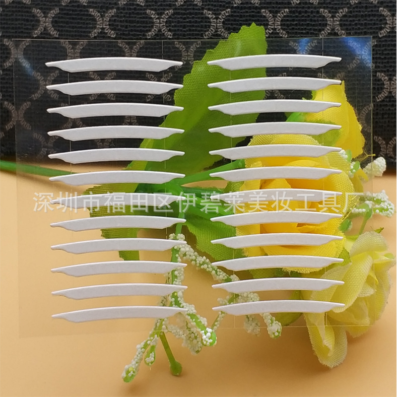 批發韓國材料雙面雙眼皮貼兩頭尖角24貼雙眼皮貼纖維膠條眼皮貼