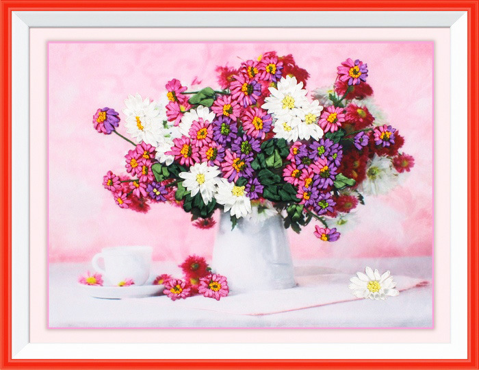 Oujin nianhua cinta bordado fábrica impresión en color directo colgando pintura luz fragancia sala de estar entrada de la habitación pintura decorativa