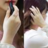 Fashionable one size zirconium, ring, Japanese and Korean, simple and elegant design, on index finger