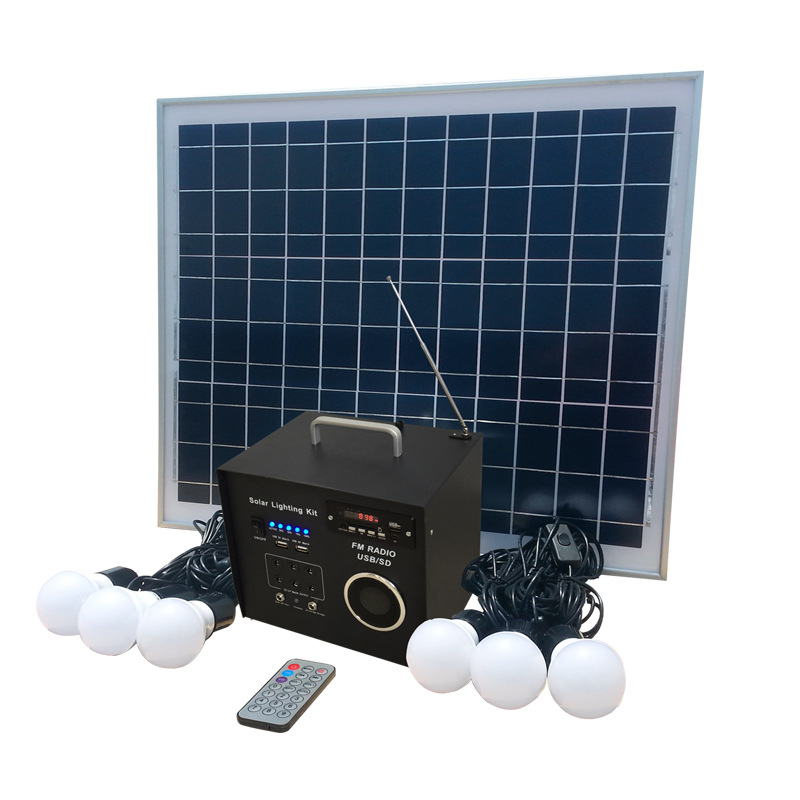 锂电池新能源太阳能发电系统太阳能40w收音太阳能应急照明可充